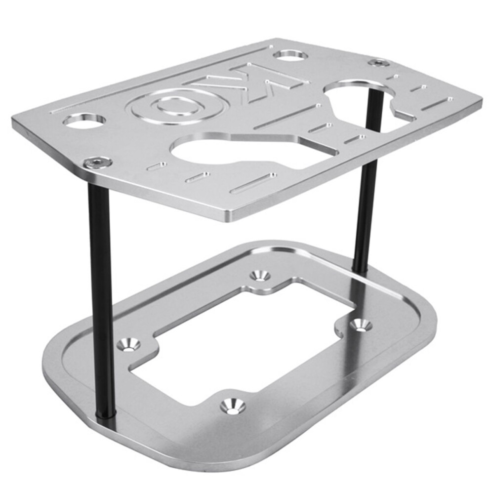 Car Battery Bracket Tray Aluminum Alloy For 34/78 Group Battery Sturdy & Silvery 4853965552826