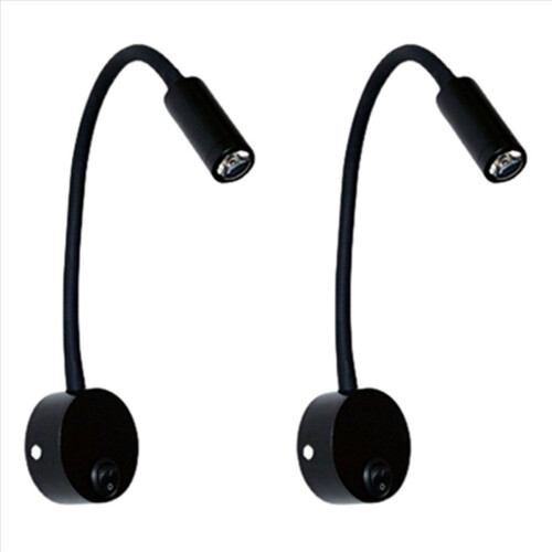 2PCS Bedside Working Study Reading Lamp Wall Sconces 3W LED Book Night Light for Bedroom Dormitory