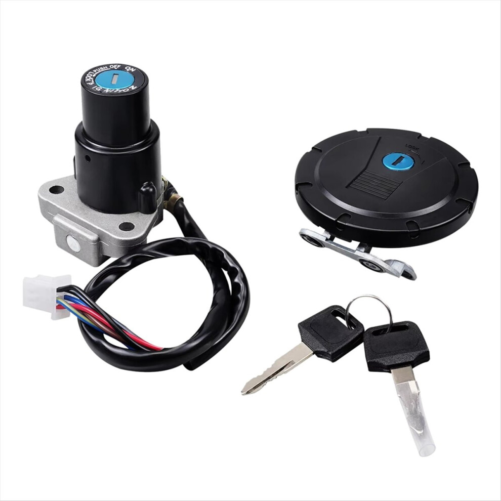 Motorcycle Ignition Switch Lock Cylinder Gas Cap Cover Key Set For Klr650 1987-2007 4851469158421