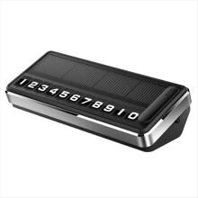 1PC Solar Car Phone Number Plate Led Lighting Temporary Parking Card Hidden Plates Multiple Gadgets