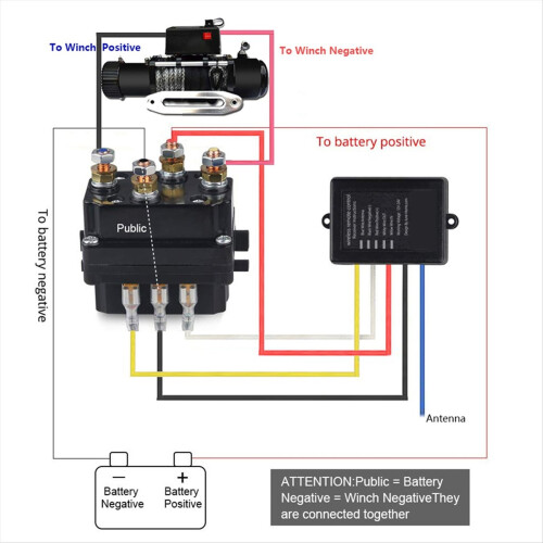 12/24V Versatile Winch Remote Control Kit for ATV Wireless Electric Handset Switch Controller 2