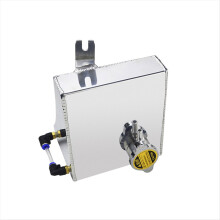 Aluminum 1.5L Coolant Overflow Tank for 240SX S13 SR20DET KA24DE KA24E KA24 Auxiliary Cooling Kettle Silver