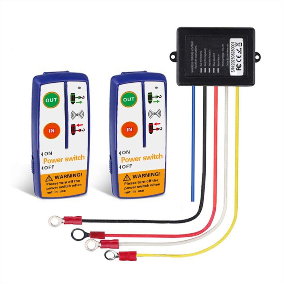 12V Universal Electric Winch Wireless Remote Control Switch Kit For Atv Suv Truck Boat Receiver Module Transmitter Light 4851469192883