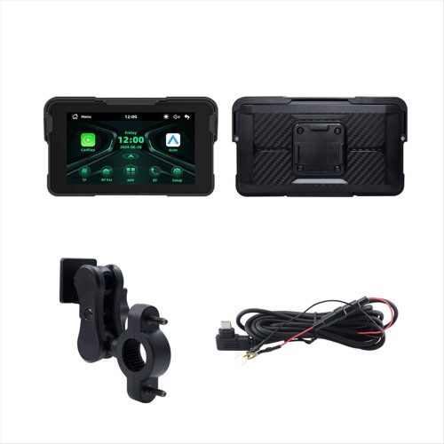 5 Inch Portable Digital Motorcycle Dashboard Navigation Display Screen Wireless CarPlay Moto Android Auto 2