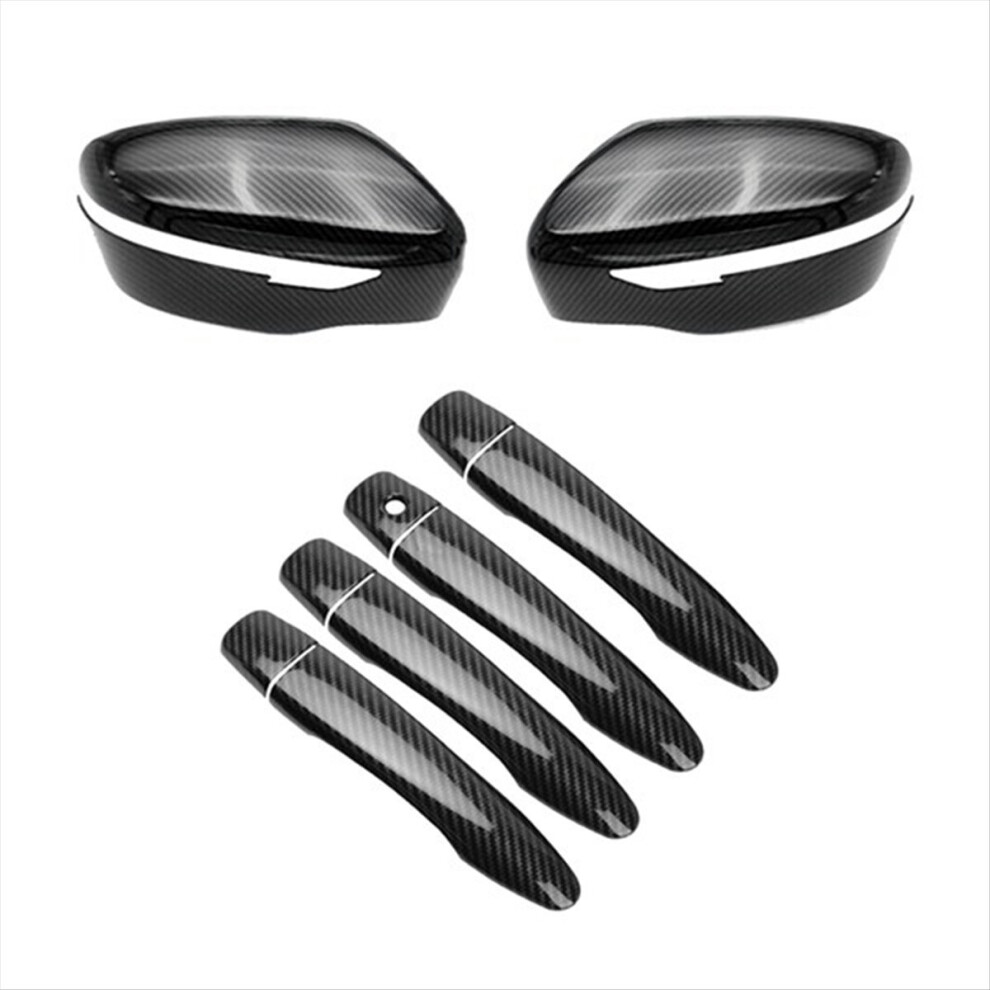Istovo Rearview Mirror Cover + Exterior Outside Door Handle Trim For Rogue Tiida Kicks