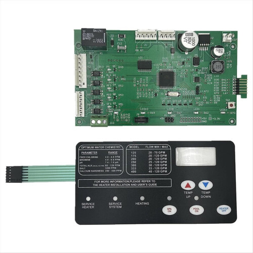 42002-0007S Control Board Kit W/ 472610Z Switch Pad Replace for Master LP Series Pool/Spa Heater Electrical Systems 1