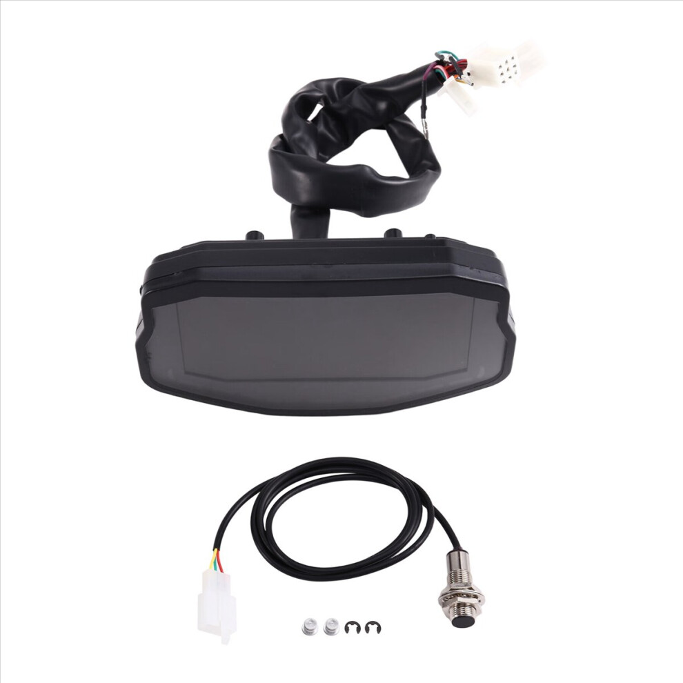 Universal Motorcycle Lcd Digital Speedometer Odometer Tachometer Km/H Mph Gauge Light 4851469142734