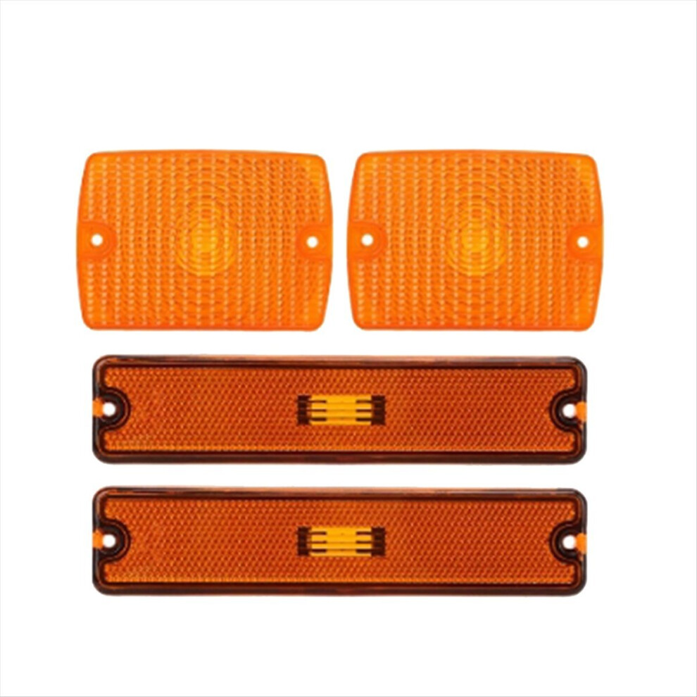 Car Front Bumper Side Marker Cover 56001378 56001424 For Yj 1987-1995 Turn Signal Light/Yellow 4851180144543