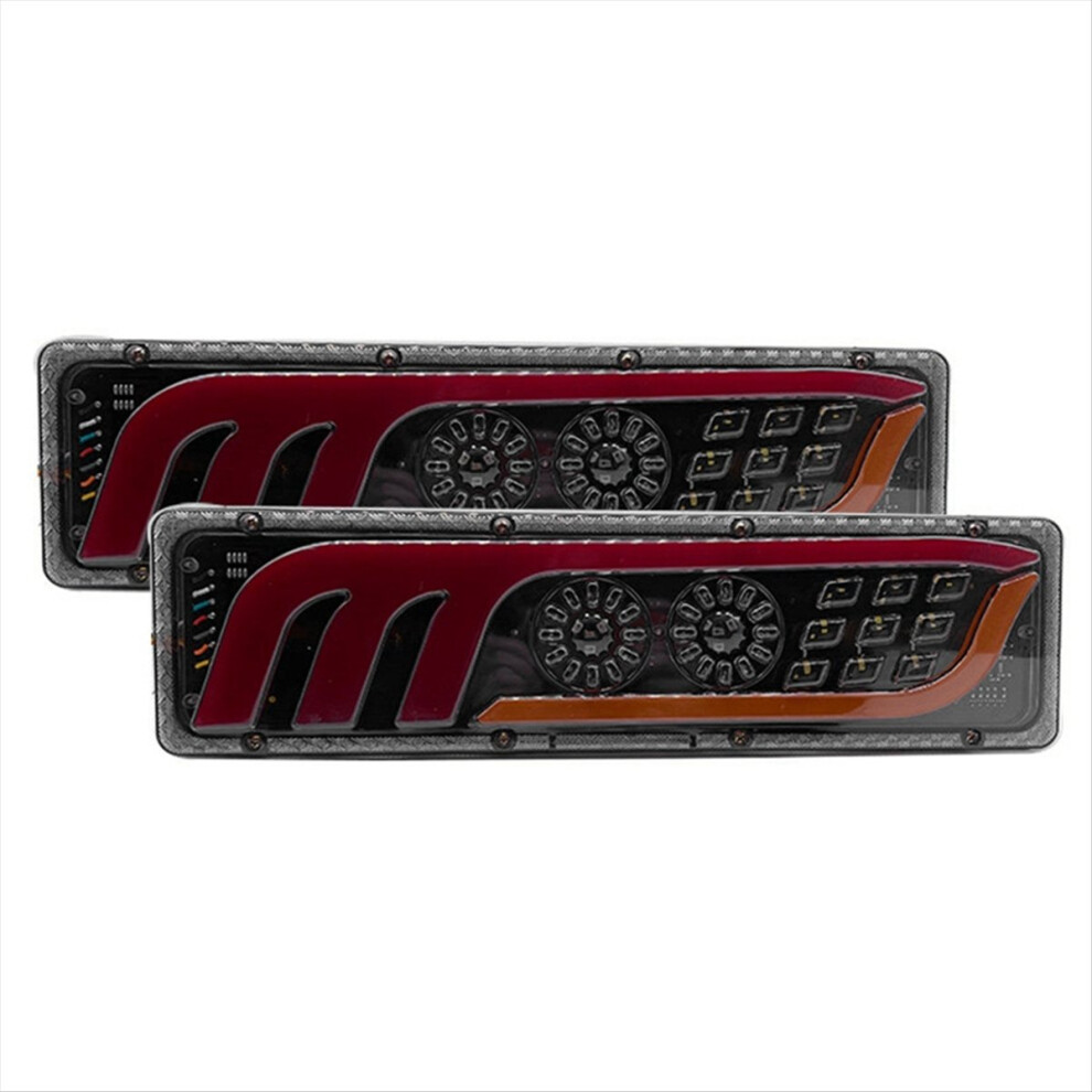 2Pcs Led Truck Tail Turn Signal Rear Brake S Reverse Lamp Trailer Lorry Bus Caravan Warning 46Cm Light 4851180151060
