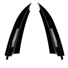 Car Rear Bumper Lip Diffuser Splitter Winglet Apron Spoiler for W204 Line 2008-2014 Glossy Black