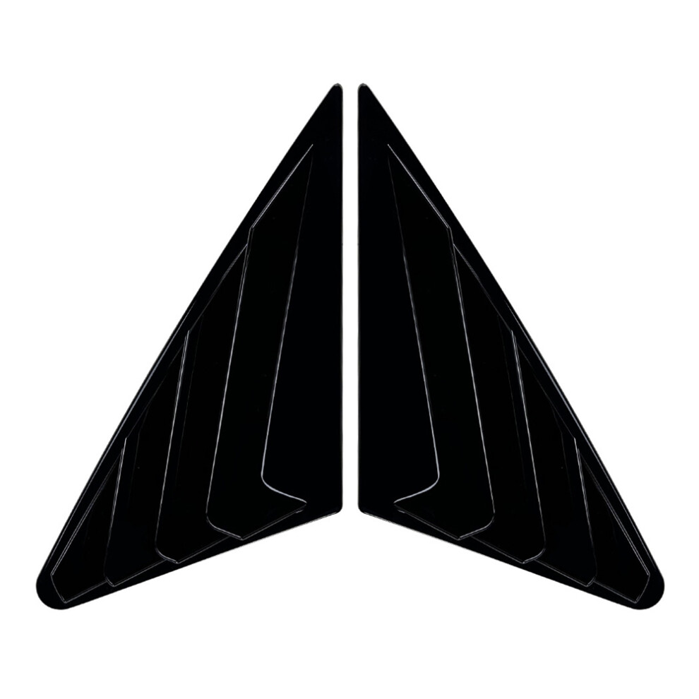 Car Rear Window Shutter Cover Trim Louver Side Vent For A3 8Y Sedan 2021-2024 Bright Black Istovo