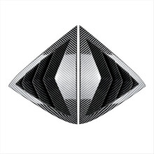 Car Rear Window Louvers Shutters Blinds Cover Trim for Fiesta MK7 7.5 2008-2017 Accessories Carbon Fiber