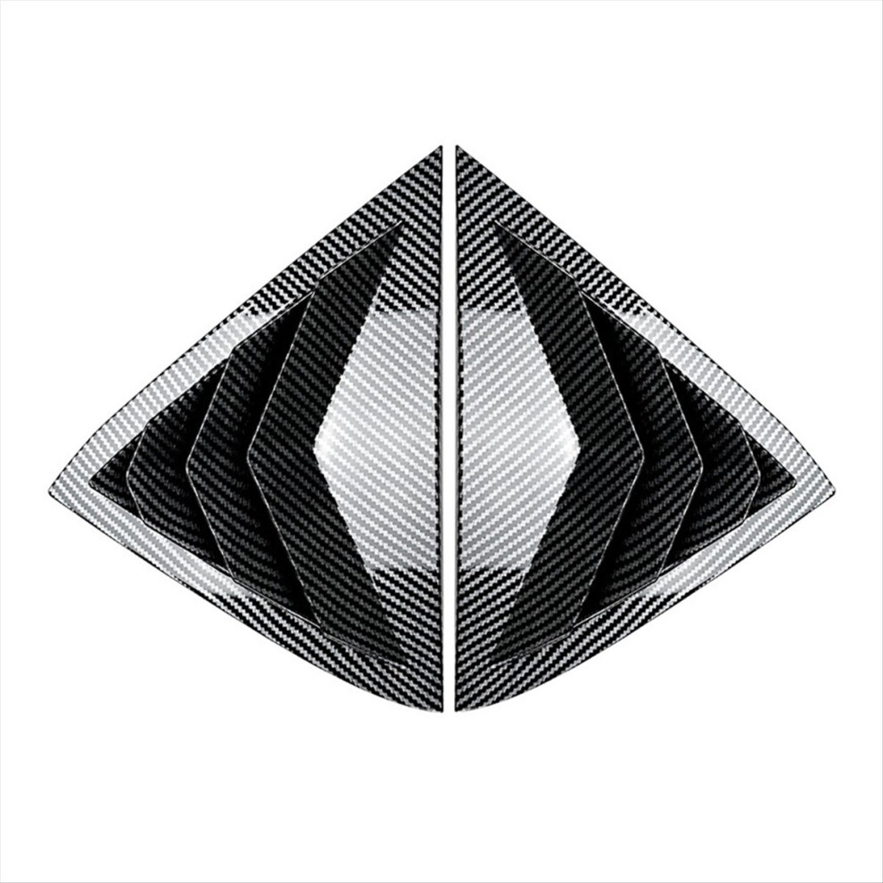 Car Rear Window Louvers Shutters Blinds Cover Trim For Fiesta Mk7 7.5 2008-2017 Accessories Carbon Fiber 4854139649441