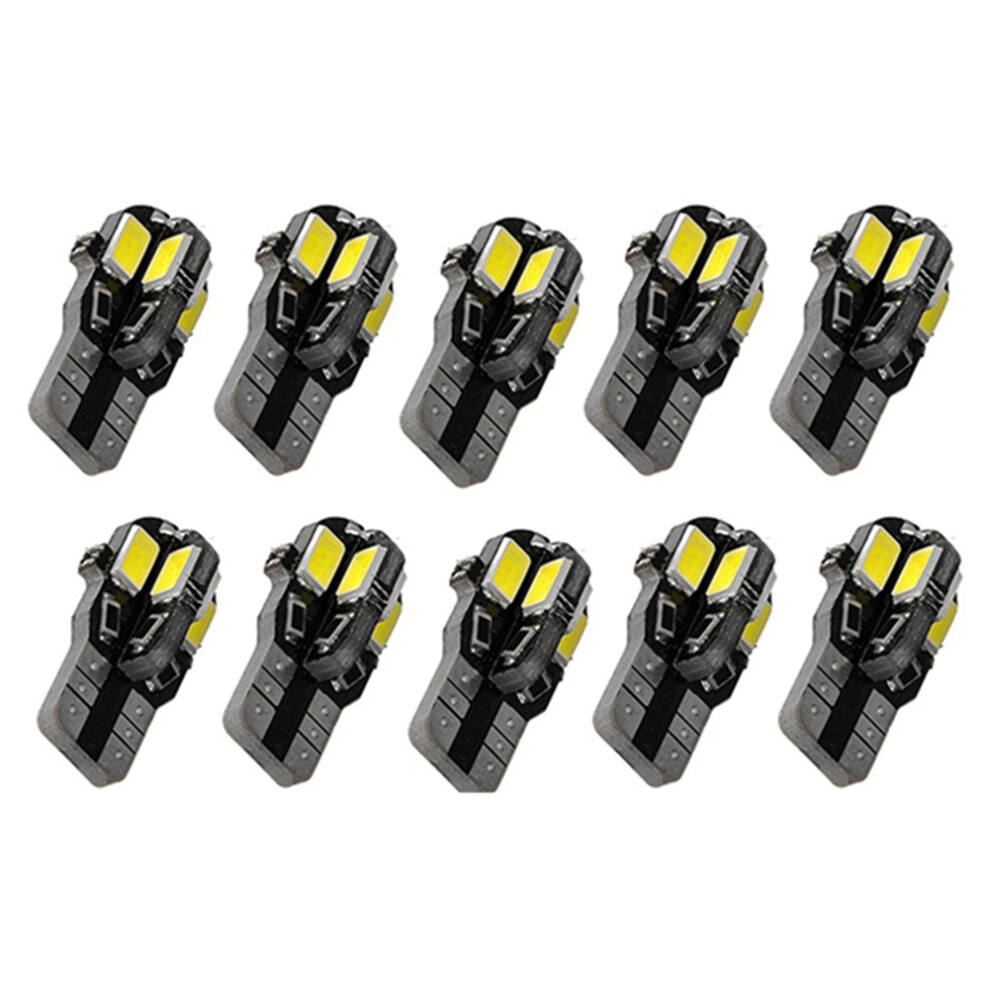 Car Interior Wedge Bulb Width License Plate Parking Automatic Signal T10 5630 8Smd 6000K Light 4854139662877