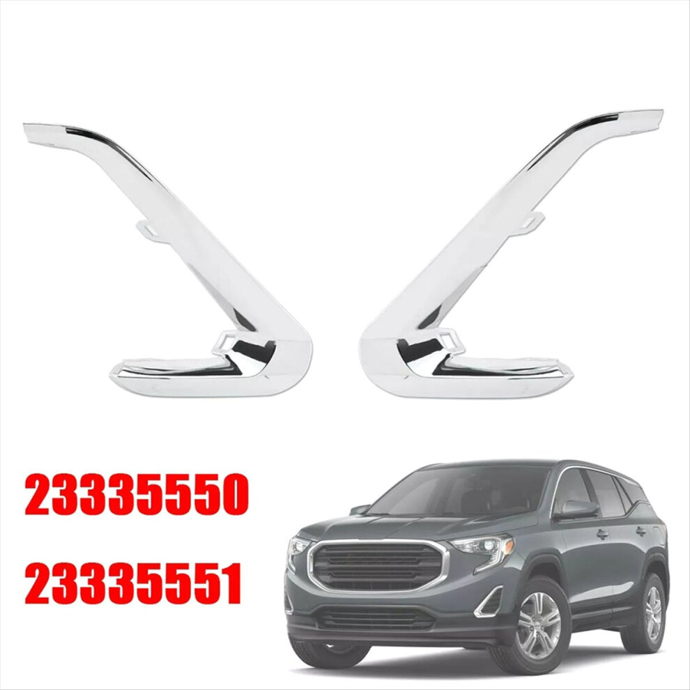 Car Front Fog Bezel Chrome Cover Trims For Terrain 2018-2020 23335550 23335551 Light 4854139660293