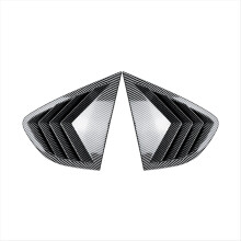 Car Rear Window Louvers Shutters Blinds Cover Trim for X4 F26 2014-2018 Accessories Carbon Fiber Texture