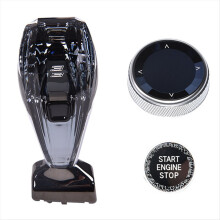 Car Crystal Gear Shift Knob Lever for 2 3 4 Series I3i4iX3X5X6X7 Handle Non Disassembly Installation,A