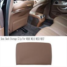 Car Front Seat Back Pocket Storage Cover Clip for - C E GLC Class W205 W213 W253 Brown