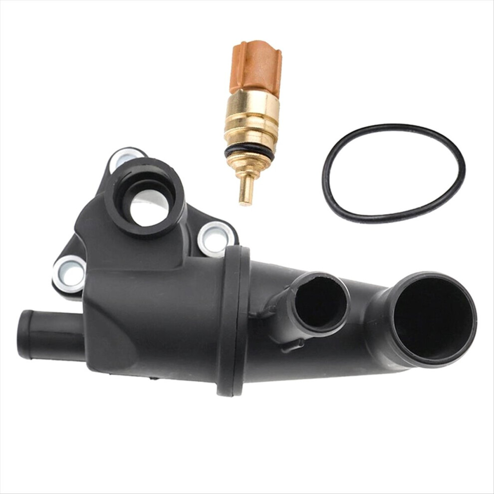 Thermostat Housing Water Outlet Pipe 25611-02801 For 2002-2011 Picanto 2004-2011 I10 2007-2013 Black 4854139697732