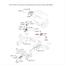 For Hybrid 2018-2023 1.6L Transmission Left Side Mount Support Bracket 21830-J9000