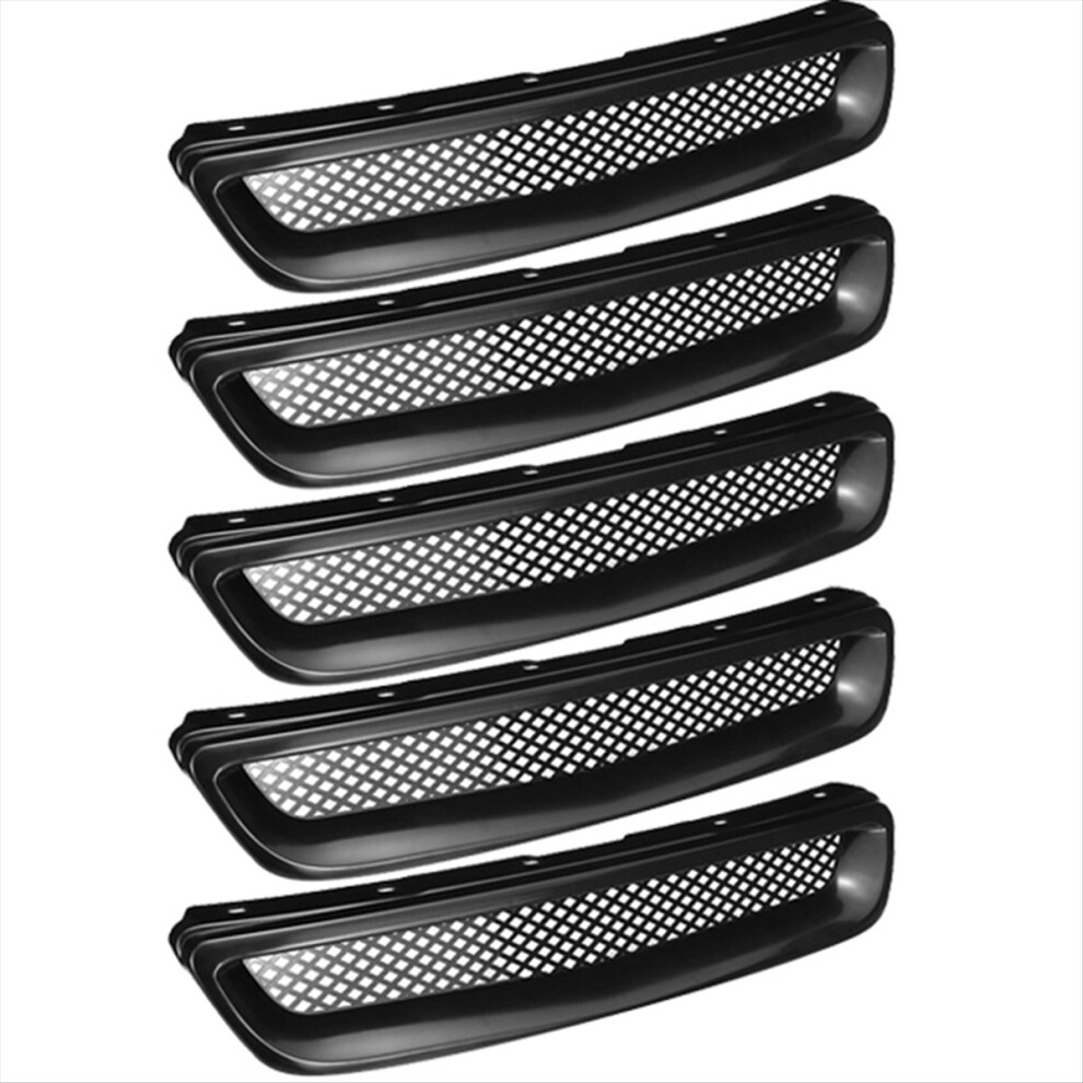 Abs Car Front Bumper Hood Grill Grille Cover Trim For Ek Dx Ex Lx 1996 1997 1998 Black 4854139610717