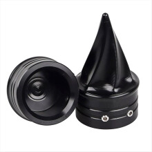 Black Front Axle Cap Nut Cover for Street Glide Road Low Rider