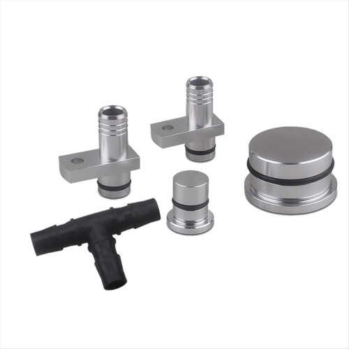 PCV Reroute & Resonator Kit for 2004-2010 6.6L Silvery 1