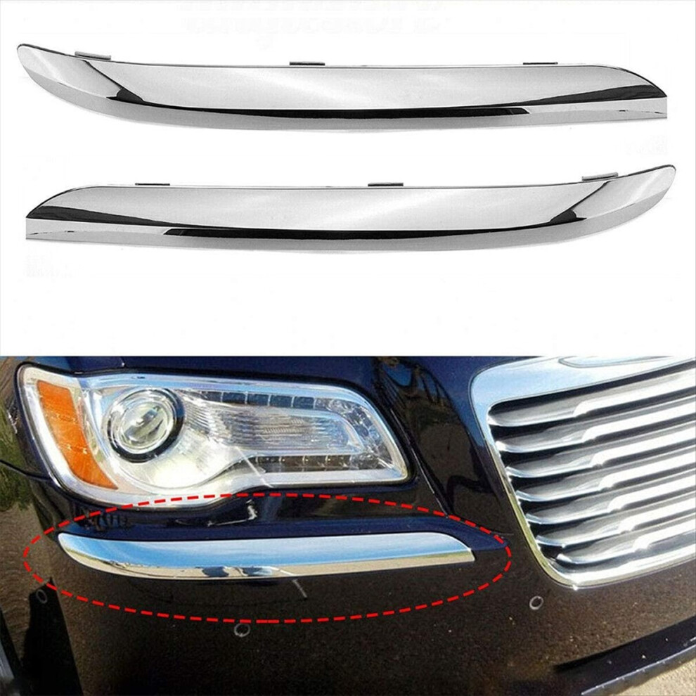 Chrome Front Bumper Molding Trim For 300 Accent 2011-2014 Strip Right 68127940Ab 4854139632139