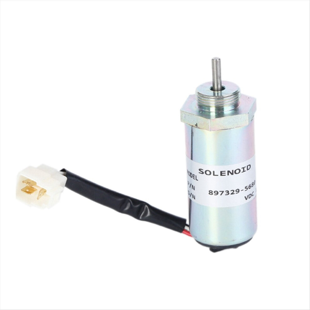 Excavator Flameout Switch Solenoid Valve 12V 897329-5680 8973295680 For 70 75 Stop 4854139643142