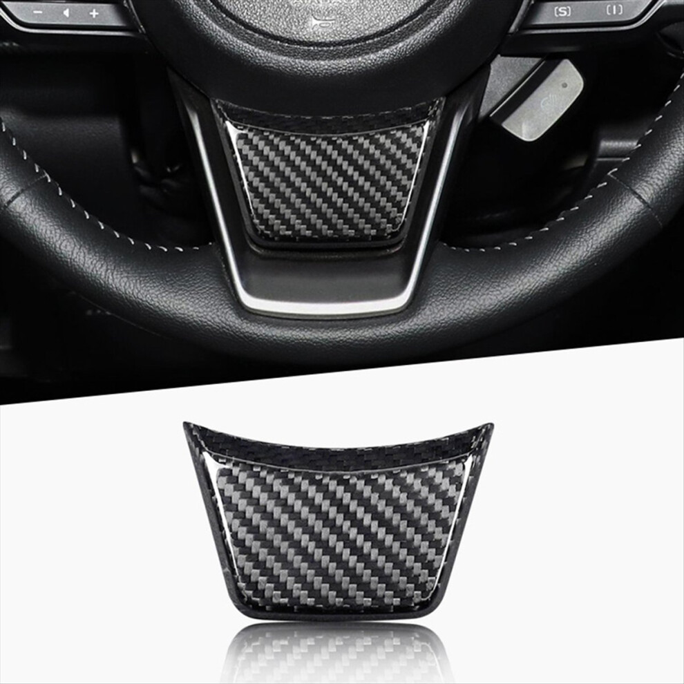Car Interior Steering Wheel Bottom Sticker Cover Real Hard Carbon Fiber For 2024 Crosstrek 4854139628163