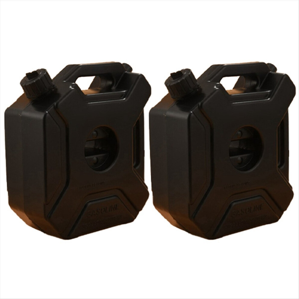 5L Liters Tank Can Car Motorcycle Spare Petrol Oil Backup Jerrycan - Canister With Lock & Key Black 4853114462778