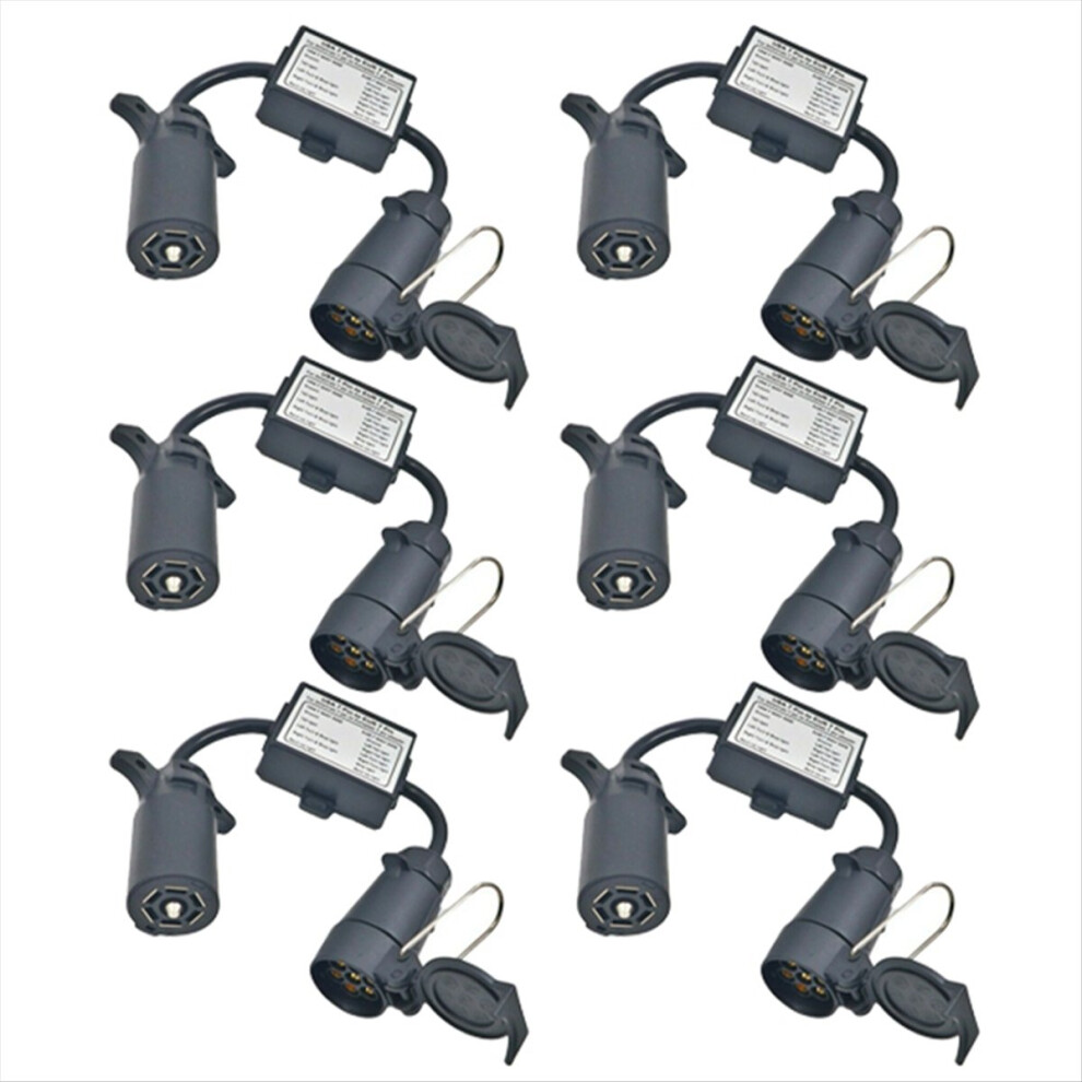 Usa To Eu Trailer Converter Us 7-Way Blade Socket 7-Pin Round Plug Light 4853114457132