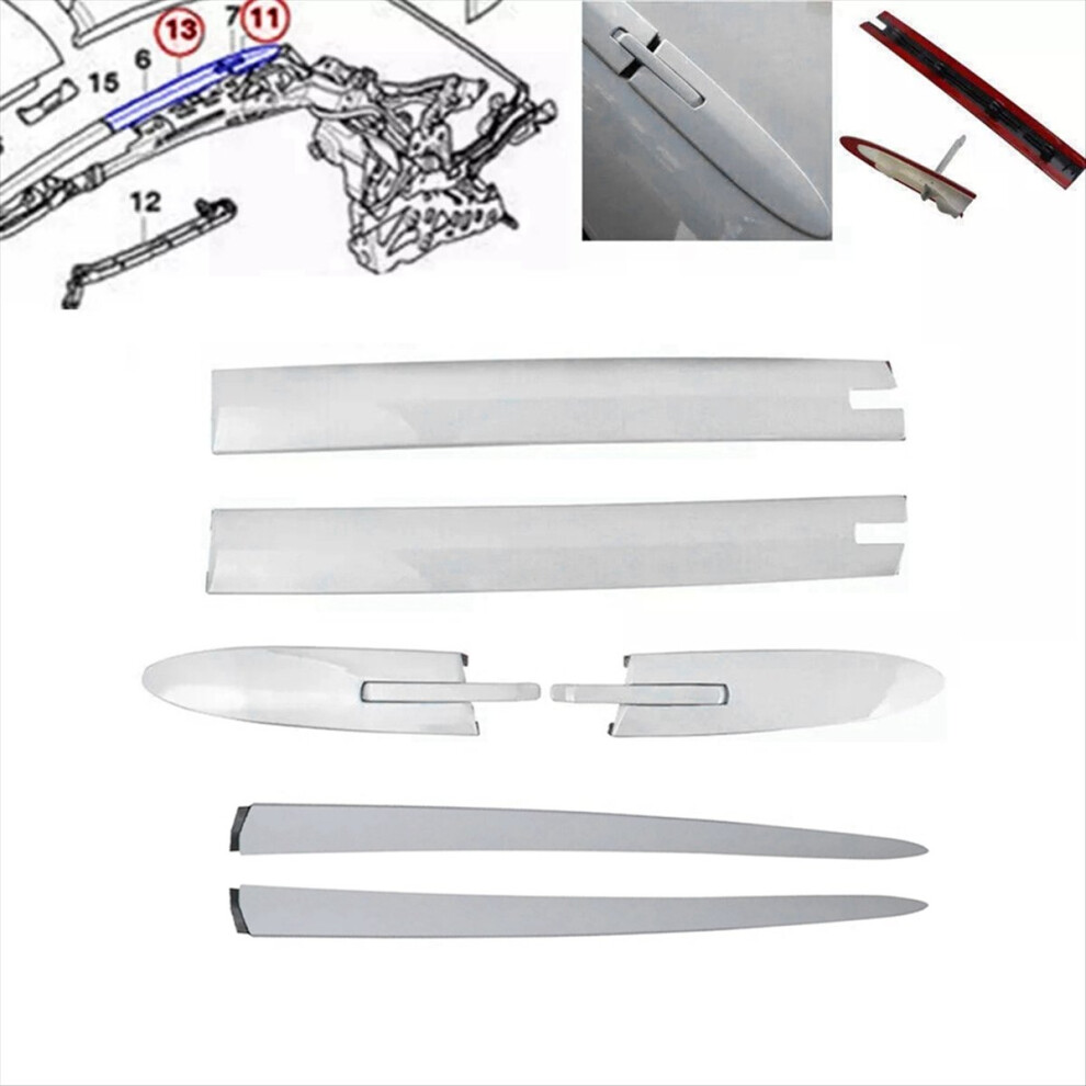 6 Piece Set Convertible Sunroof Roof Top Hinge Cover For E93 335I M3 F83 2007-2019 4854139640967