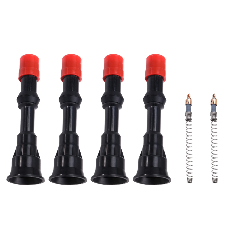 4Pcs 30520-Pwa-003 Ignition Coil Rubber Boots For 2003-2005 Jazz & Hybrid 1.3L 30520Pwa003 Black 4853114473712