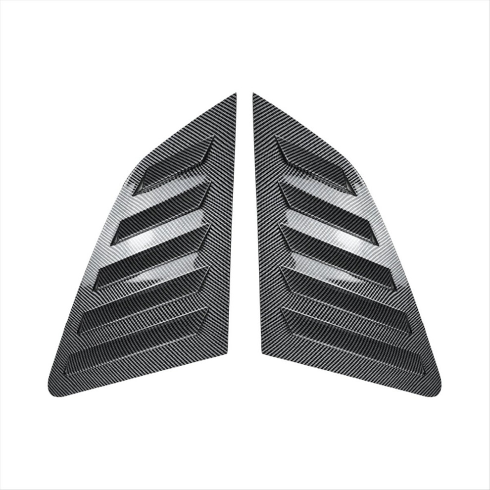 Istovo Car Rear Triangular Window Louvers Shutters Blinds Cover Trim For A3 S3 8V Hatchback 2014-2020 Carbon Fiber Color