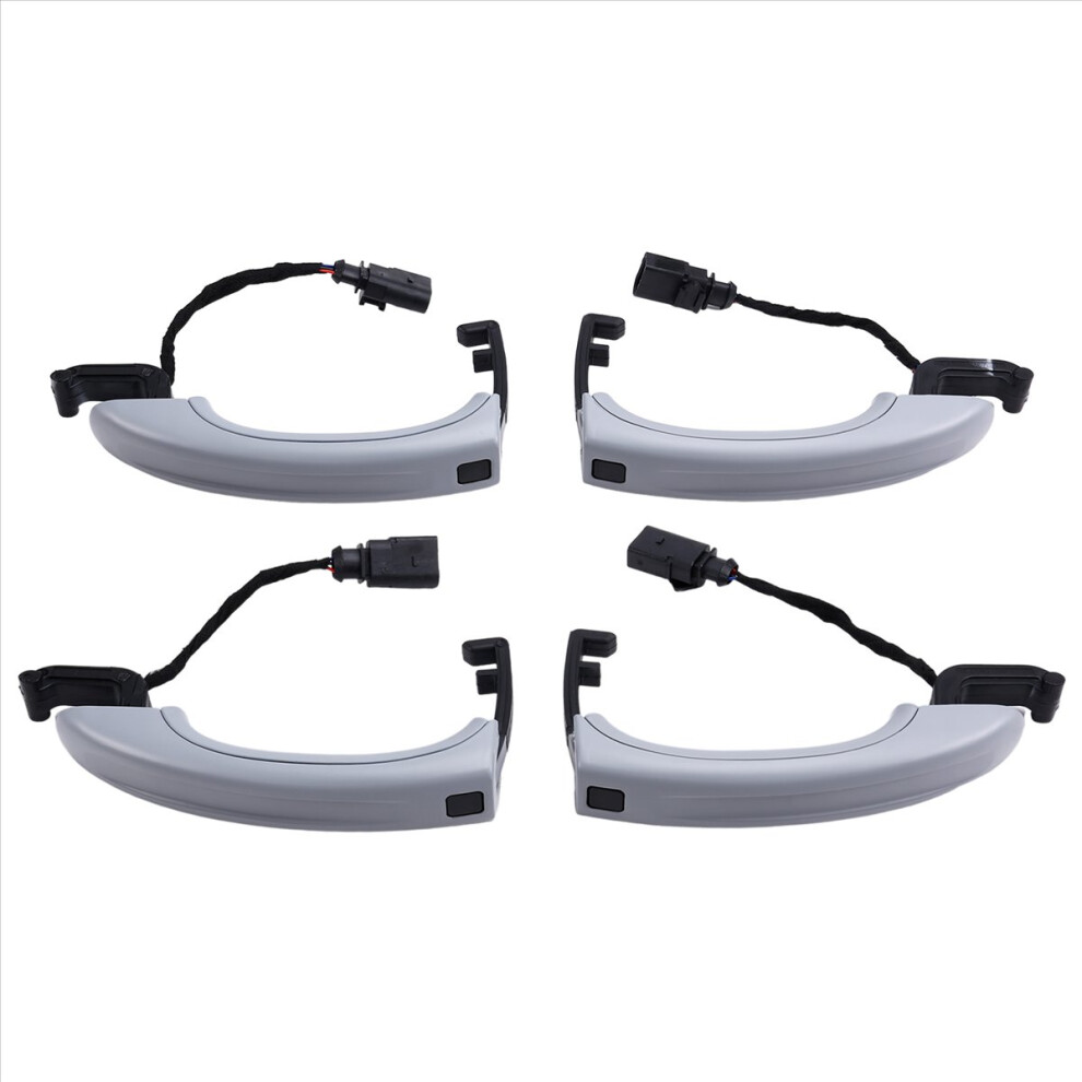 4Pcs Car Sensor Exterior Door Handle For (4Lb)3.0T/3.6 Fsi/4.2T/6.0T 2006-2015 4L0837205a 4L0837205b Grey 4853114451109