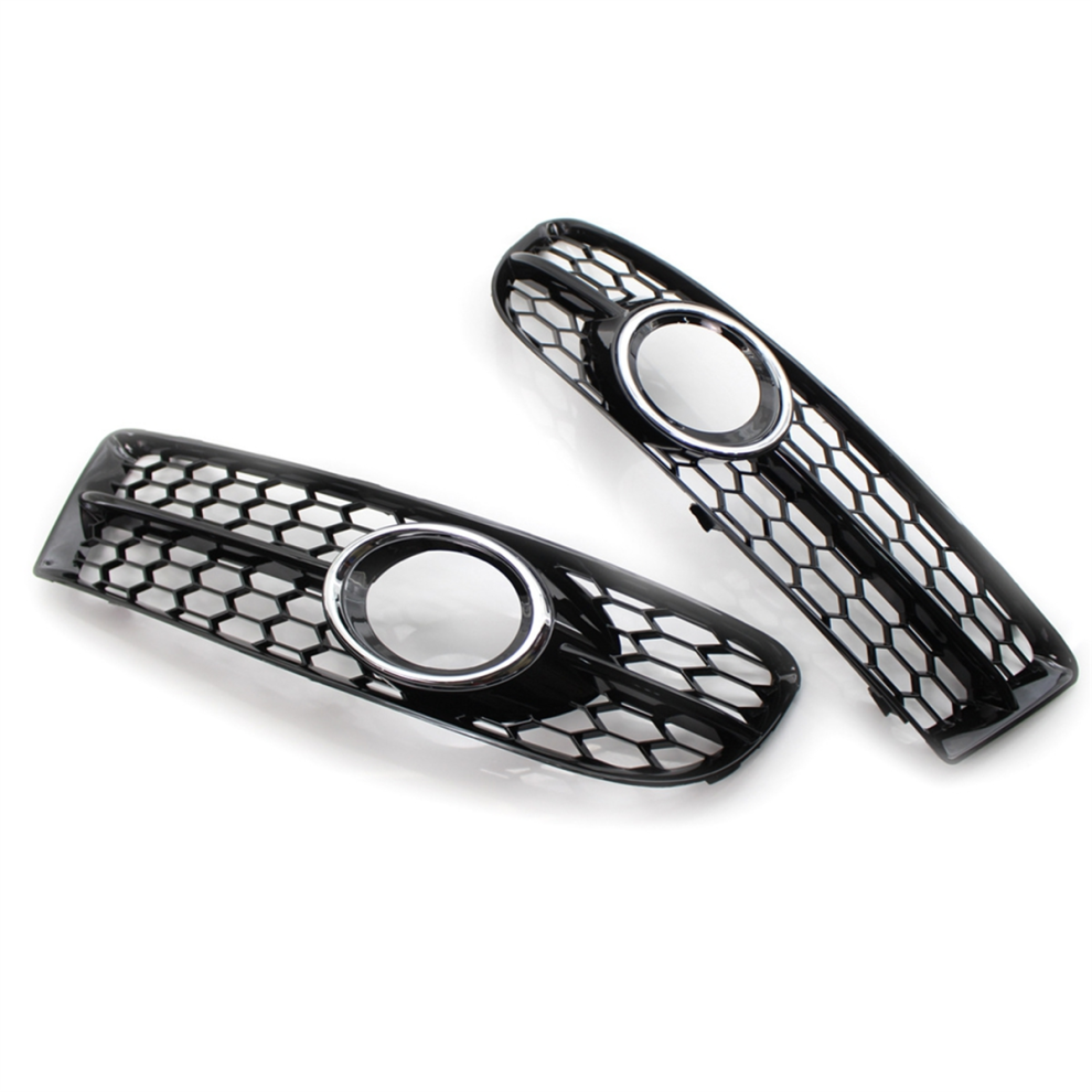 Front Bumper Honeycomb Mesh Fog Grille Cover For A4 B7 S4 2005-2008 8E0807681f 8E0807682f,A Light 4853114401449
