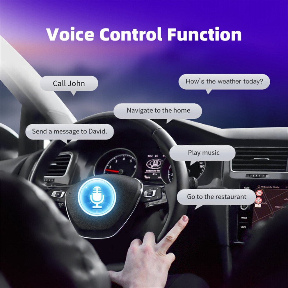 Photos - Radio / Clock Wired to Wireless CarPlay Android Auto Car Adapter Smart Mini Box Plug and Play WiFi 2 in 1 AI