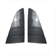 Car Rear Triangular Window Louvers Shutters Blinds Cover Trim for MK6 2015-2023 Carbon Fiber