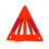 Portable Car Auto Reflective Traffic Warning Sign Triangle Foldable Solid Standing Tripod Road Emergency Standby 3