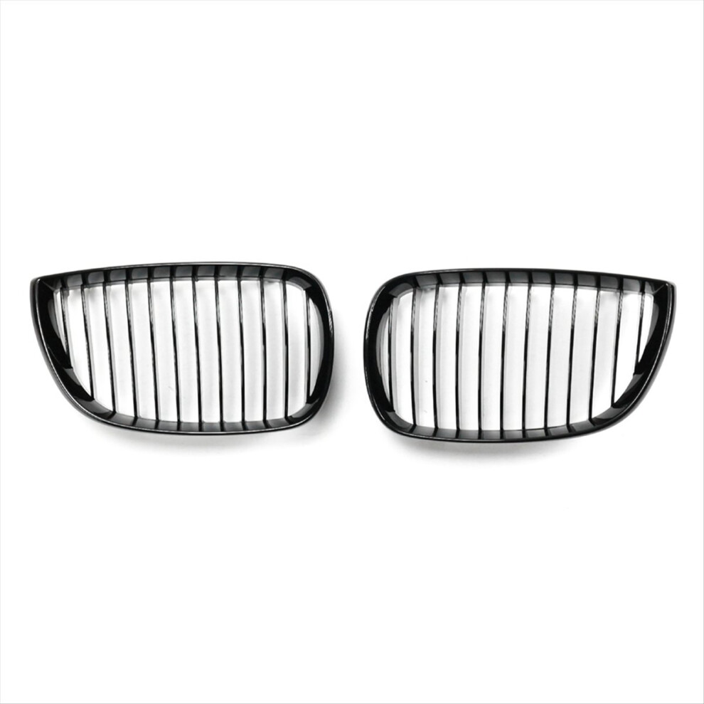Gloss Front Kidney Single Grill For 1 Series E81 E82 E87 E88 2004-2007 Black 4852829132303
