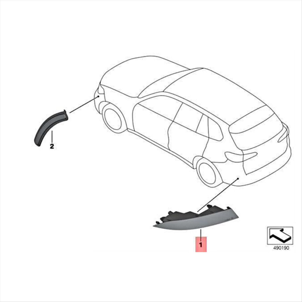 Istovo Left Rear Bumper Reflector W/ Fog Light 63147442305 For X7 G07 2018-2022 40Ix 30Dx M50ix Assy
