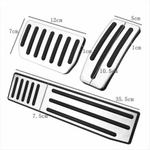 Car Stainless Steel Foot Pedal Pads Cover Brake Accelerator Rest Non Drill Accessories for Model X S