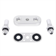 Transmission Cooler Line Adapter Plate with 6AN Fittings Seal for 6L80E 6L90E 8L90E
