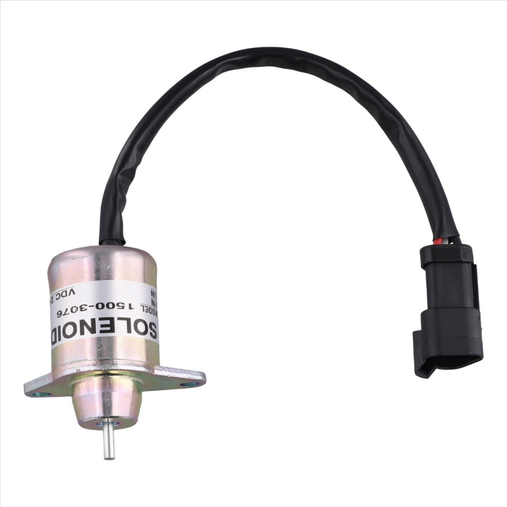 24V Refrigerated Truck Engine Shut Off Stop Solenoid Valve 1500-3076 For Thermo 42-100 Light 4854248479205