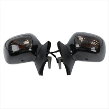 1Pair Motorcycle Rearview Mirrors&Smoke Signal Lens for Goldwing GL1800 2001-2017 Reverse Rear Mirror Turn Signals