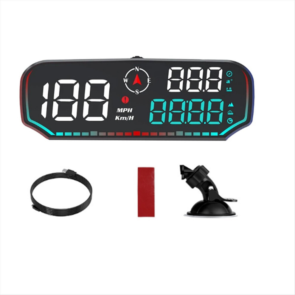 Car Head Up Display Hud Gps Led Fatigue Driving Alarm Speedometer Tachometer Screen 4854248404153