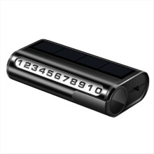 Car Parking Number Plate Auto Card Solar Charging Temporary Stop Phone