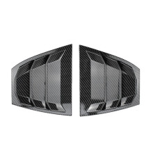 Car Rear Louver Window Side Shutter Cover Trim Sticker Carbon Fiber Vent Scoop for Axela 2014-2018