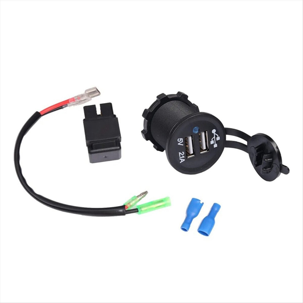 Motorcycle Double Usb Charger Socket Converter Adapter For 650 1000 X300 X650 400 4853498994575
